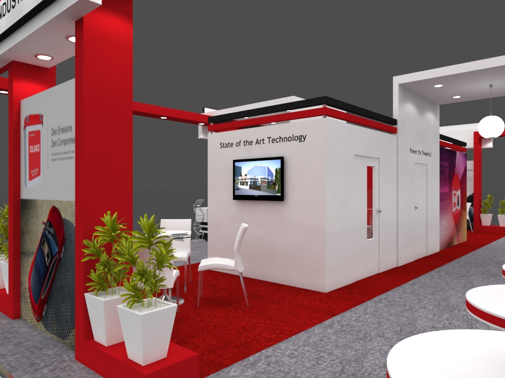 Exhibition Booth 3D Model - 15x9 mtr by piyushp78 | 3DOcean