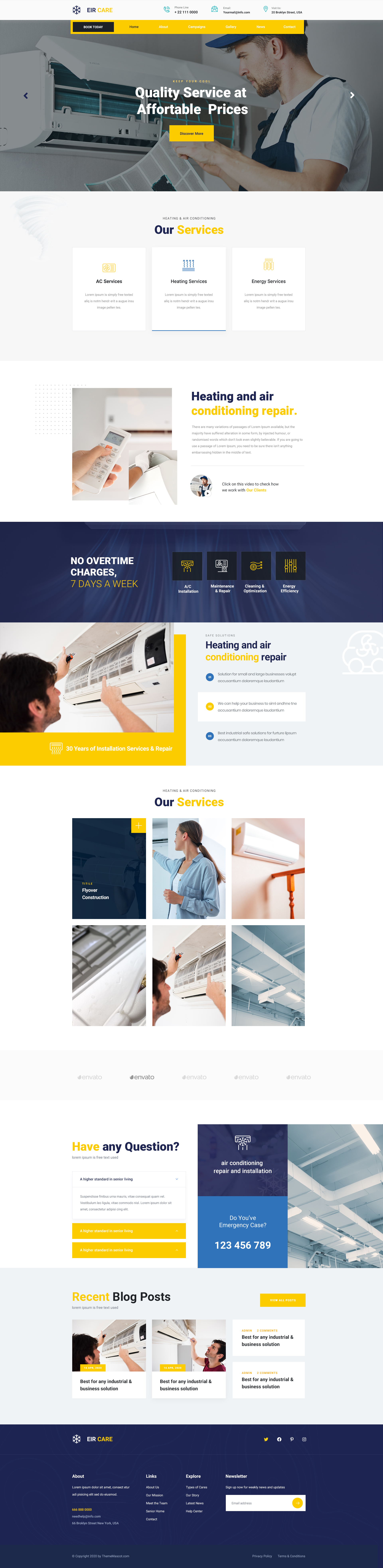 Eircare - Air Conditioning PSD Template by thimshop | ThemeForest