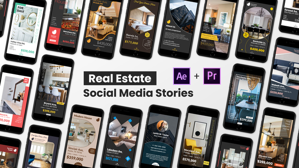 Real Estate Social Media Stories for Instagram / Facebook / Snapchat – Premiere Pro