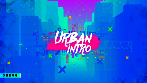 Urban Opener/ True Hip-Hop Logo Intro/ City/ New York/ Brush/ Colorful/ Dynamic/ Street/ Basketball