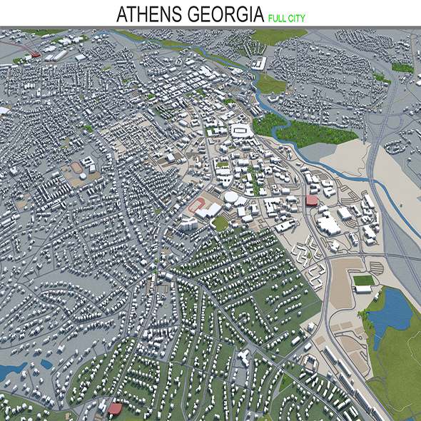 Athen city Georgia - 3Docean 28529934