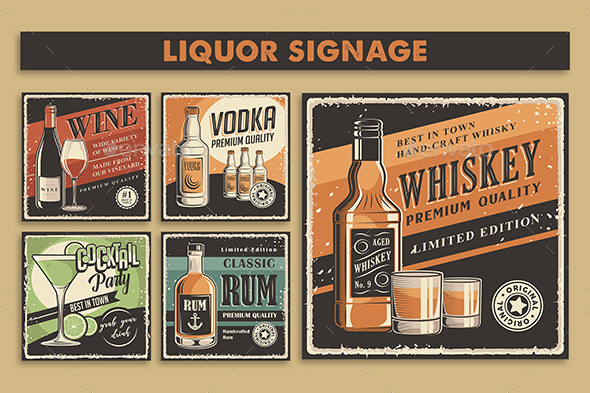 Whiskey vintage poster design template Stock Vector by ©lukeruk