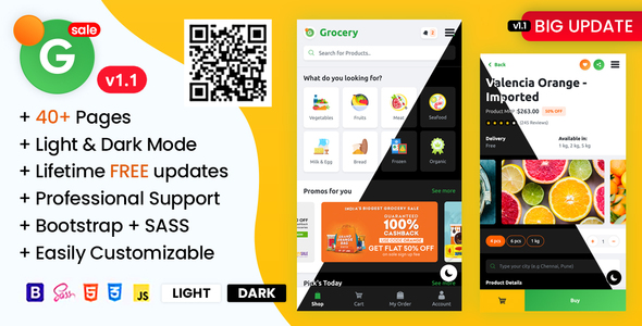 Grofar – Online Grocery Supermarket HTML Mobile Template