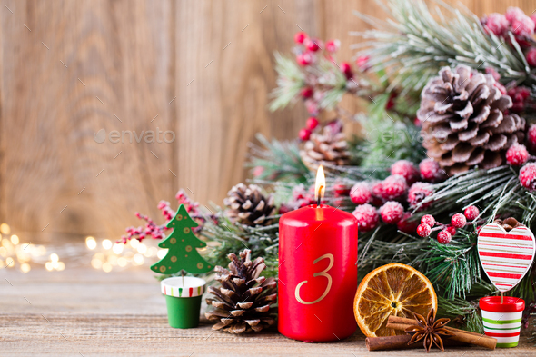Christmas greeting card. - Stock Photo - Images