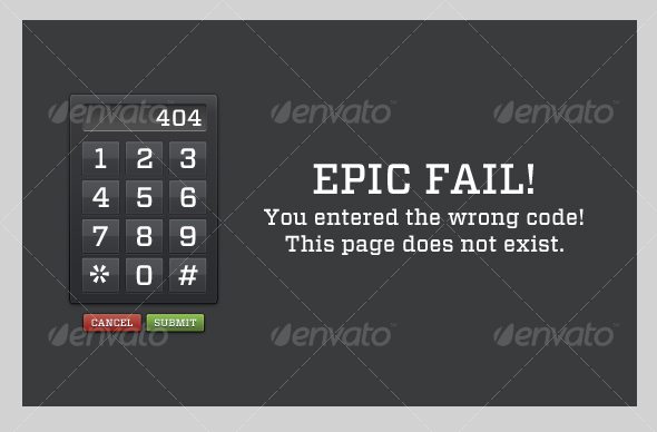 Code Fail Error Page