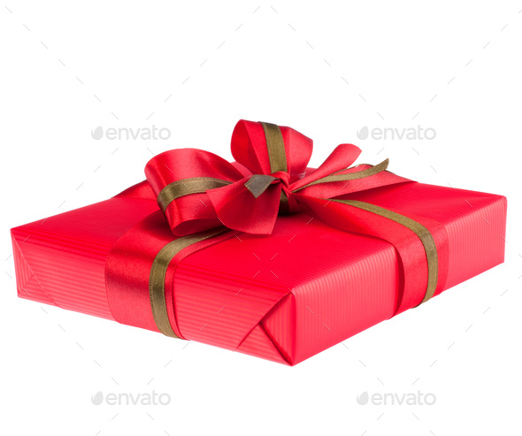 festive gift box - Stock Photo - Images