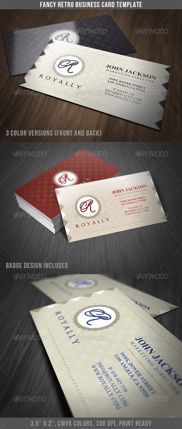 Fancy Retro Business Card - Retro/Vintage Business Cards
