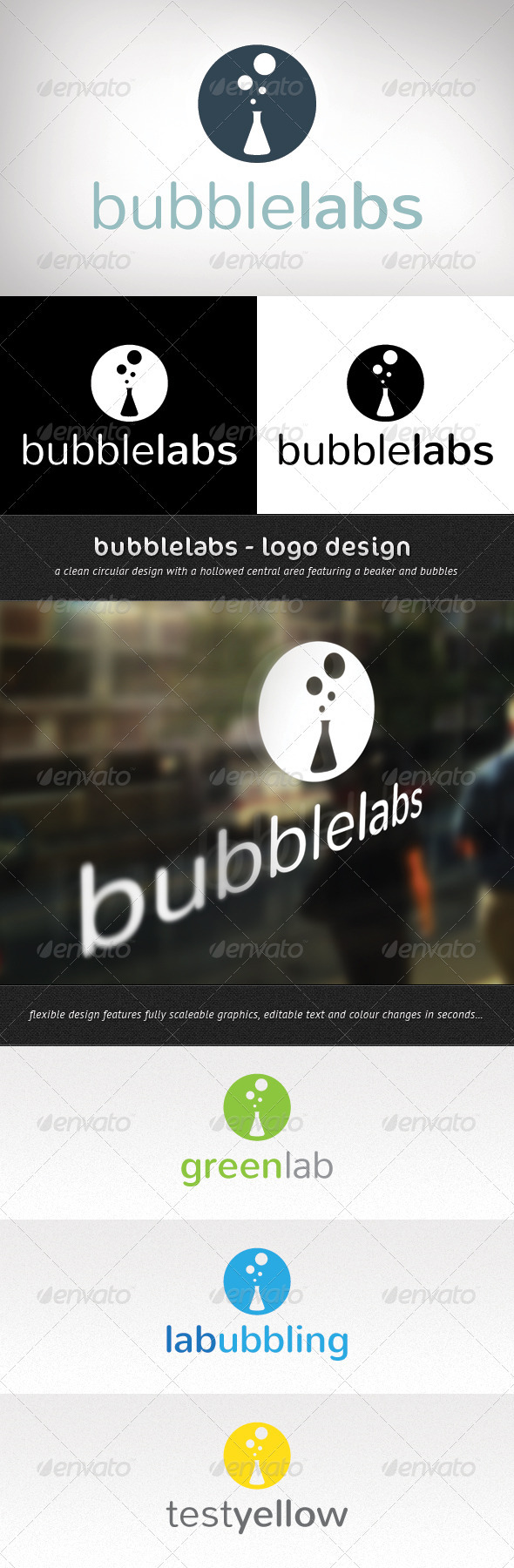 Bubble Labs Logo Design - Objects Logo Templates