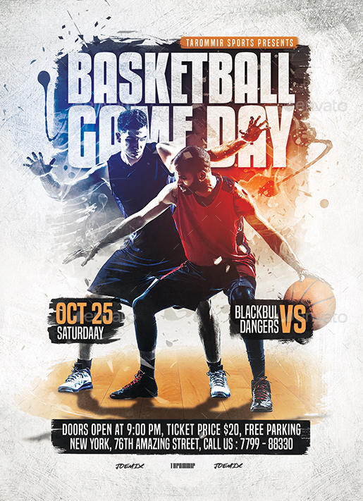 Basketball Game Day Flyer, Print Templates | GraphicRiver