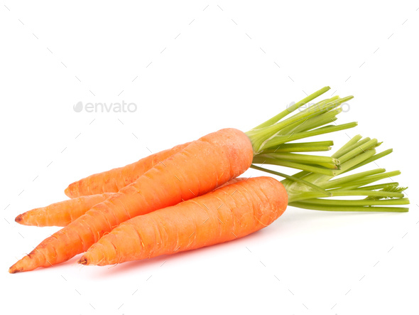 Carrot vegetable with leaves - Stock Photo - Images