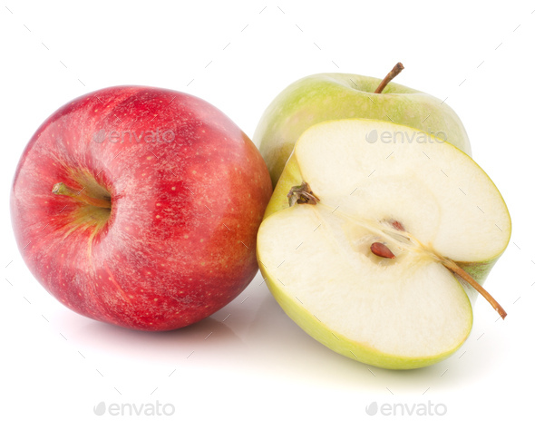 Red and green apple - Stock Photo - Images
