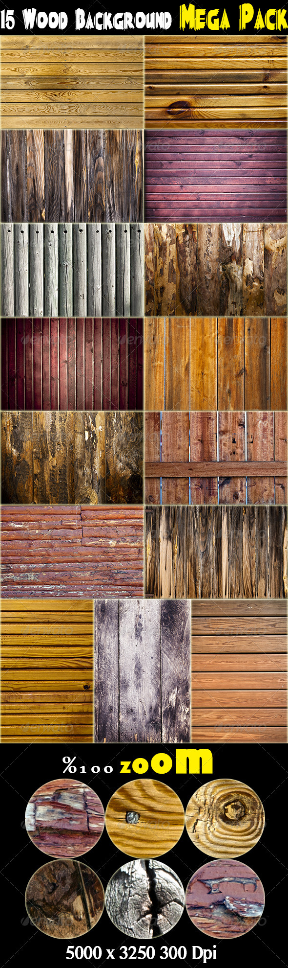15 Wood Background Mega Pack - Wood Textures