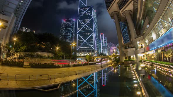 The Hong Kong Corporate Buildings Night Timelapse alt