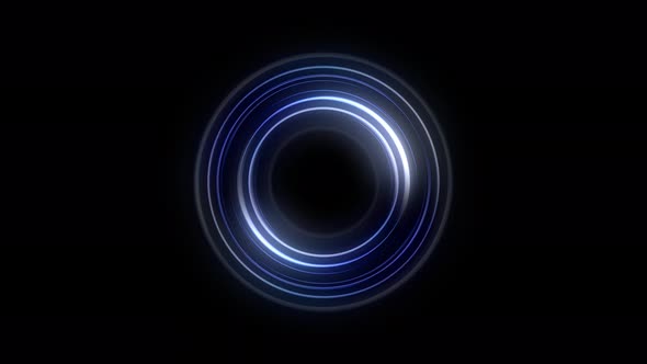 Abstract Glowing Circle Round Animation