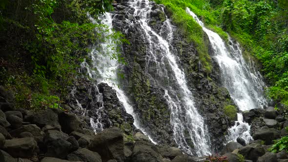 Beautiful Tropical Mimbalut Falls. Philippines, Mindanao. alt
