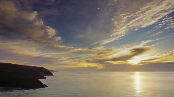 Beatiful Landscape with Sunset in Atlantic Ocean alt