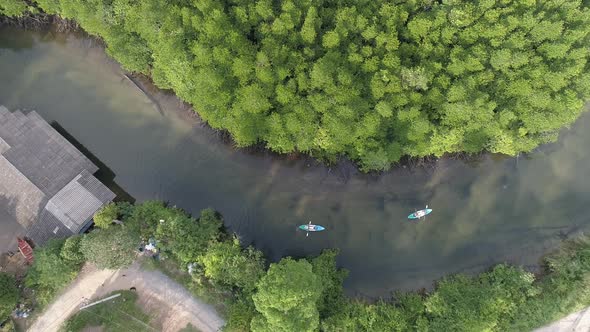 Over River with Two Kayaks alt