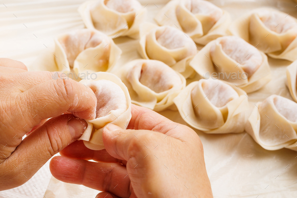 Homemade Chinese dumplings - Stock Photo - Images