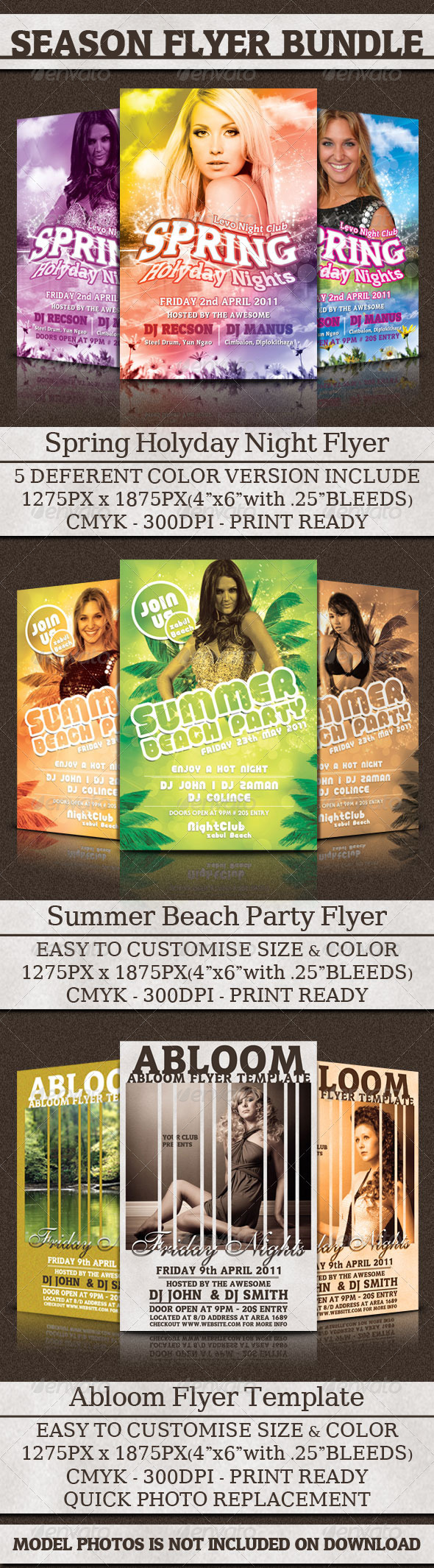 Season Flyer Bundle - Clubs & Parties Events