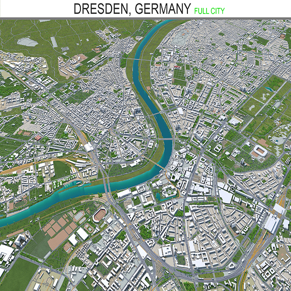 Dresden city Germany - 3Docean 28564416
