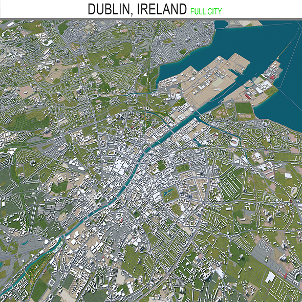 Dublin city Ireland - 3Docean 28564893