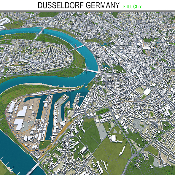 Dusseldorf city Germany - 3Docean 28567641