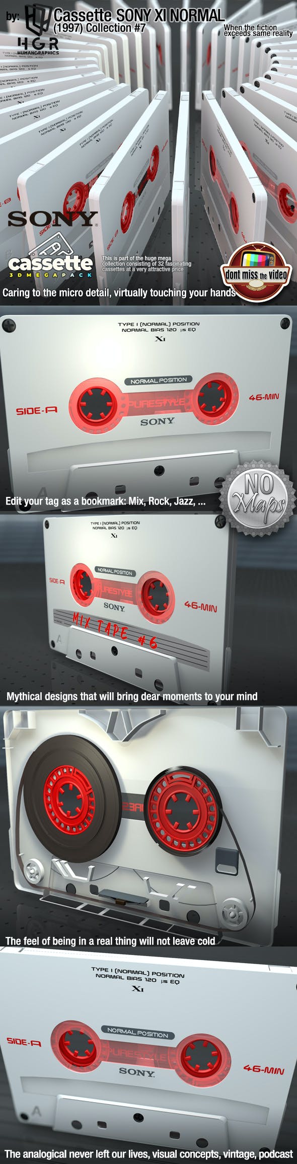 Cassette Sony XI - 3Docean 28570251