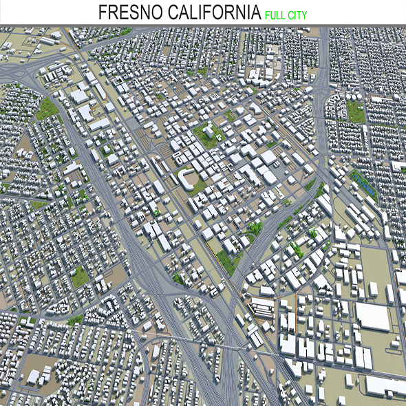 Fresno city California - 3Docean 28576780