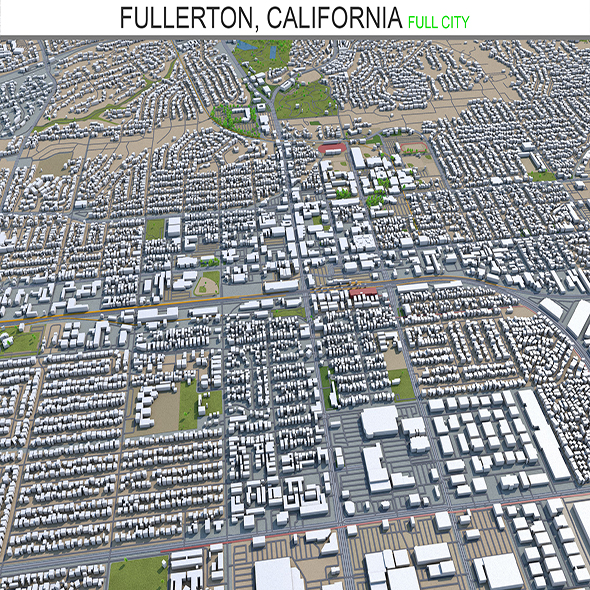 Fullerton city California - 3Docean 28577615
