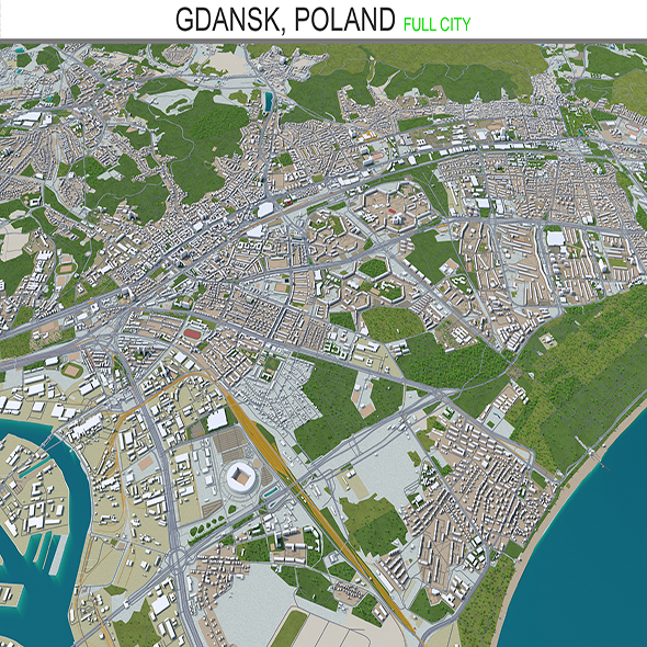 Gdansk city Poland - 3Docean 28577704