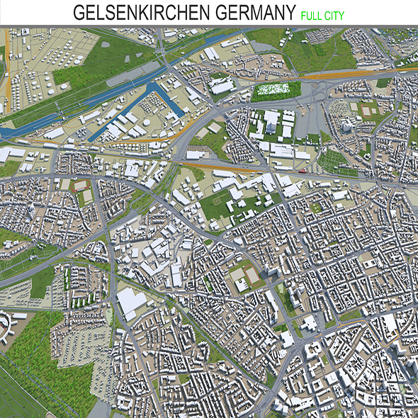Gelsenkirchen city Germany - 3Docean 28578058