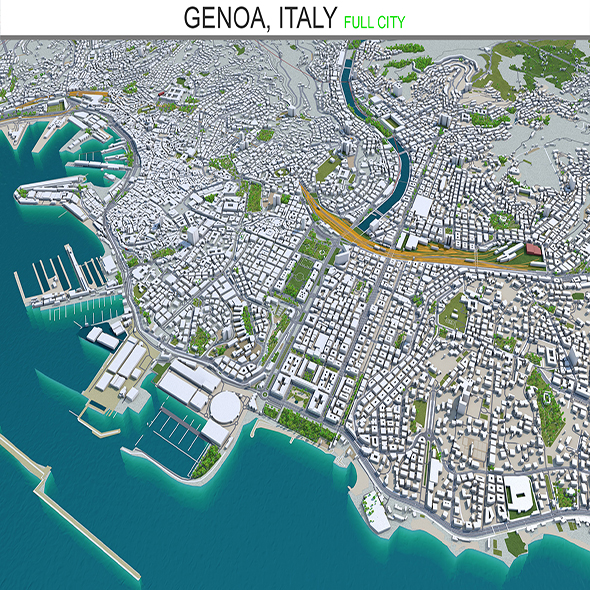 Genoa city Italy - 3Docean 28578356