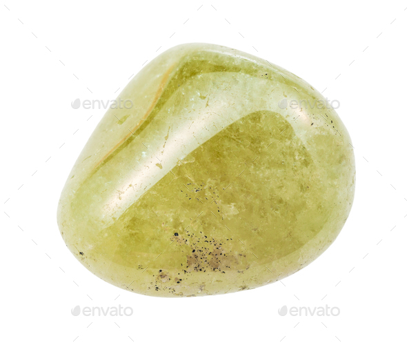 polished Grossular (green garnet) gem stone - Stock Photo - Images