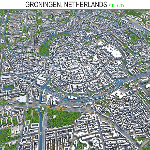 Groningen city Netherlands - 3Docean 28585079