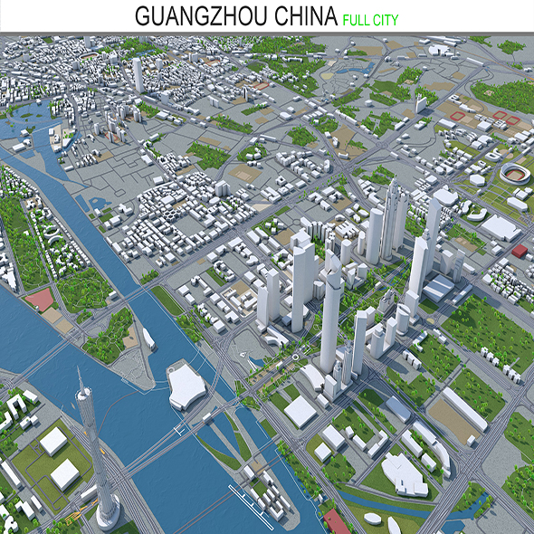 Guangzhou city China - 3Docean 28585235