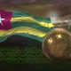 Togo Flag With Football And Cup Background Loop 4K - VideoHive Item for Sale