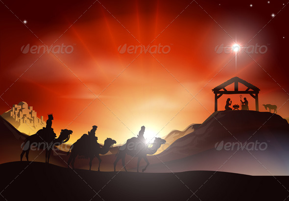 Traditional Christmas Nativity Scene by Krisdog | GraphicRiver