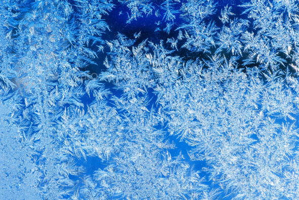 ice crystals on a window - Stock Photo - Images