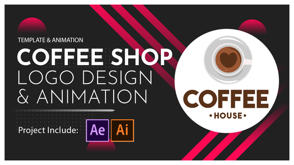 Coffee Shop Logo Design and Animation Logo Stings template preview