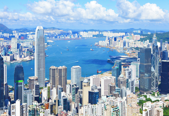 Hong Kong skyline - Stock Photo - Images