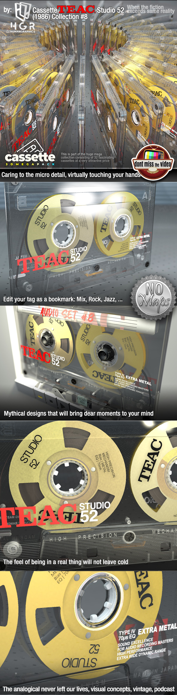 Cassette Teac Studio - 3Docean 28611026