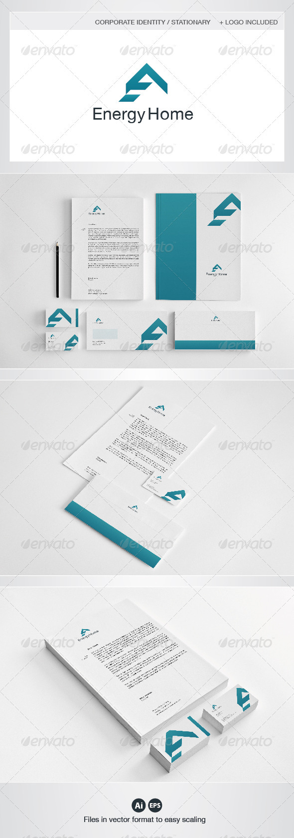 Energy Home Corporate Identity - Stationery Print Templates