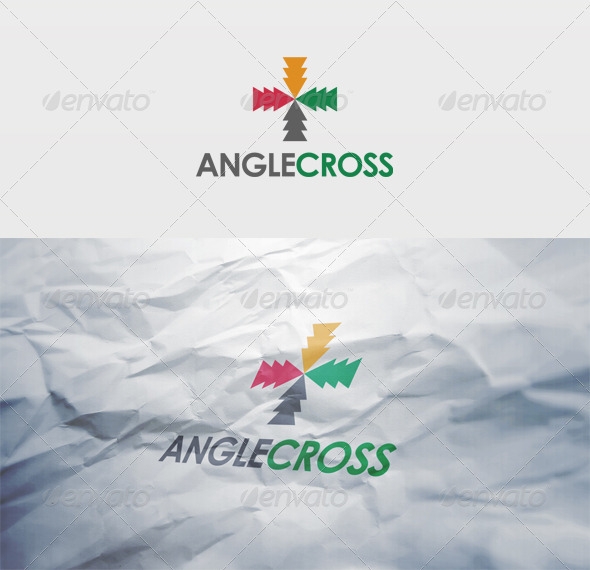 Angle Cross Logo - Vector Abstract