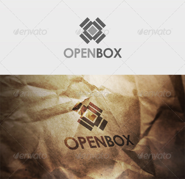 Open Box Logo - Vector Abstract
