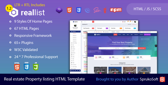 Reallist - Real estate Property listing  Bootstrap Responsive HTML Template
