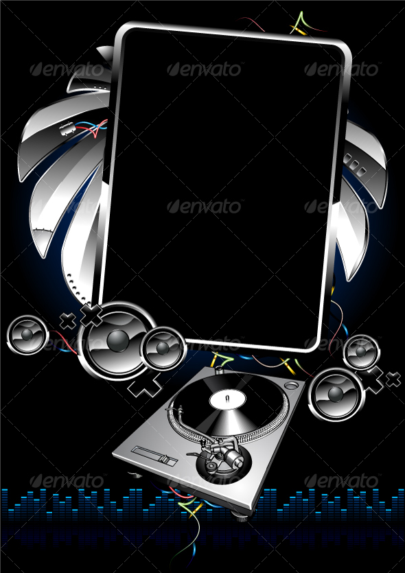 Futuristic musical banner - Backgrounds Decorative