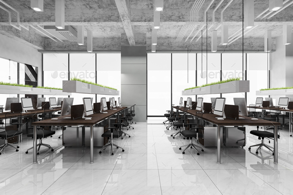 3d Rendering Business Meeting And Working Room On Office Building Stock Photo By Dit