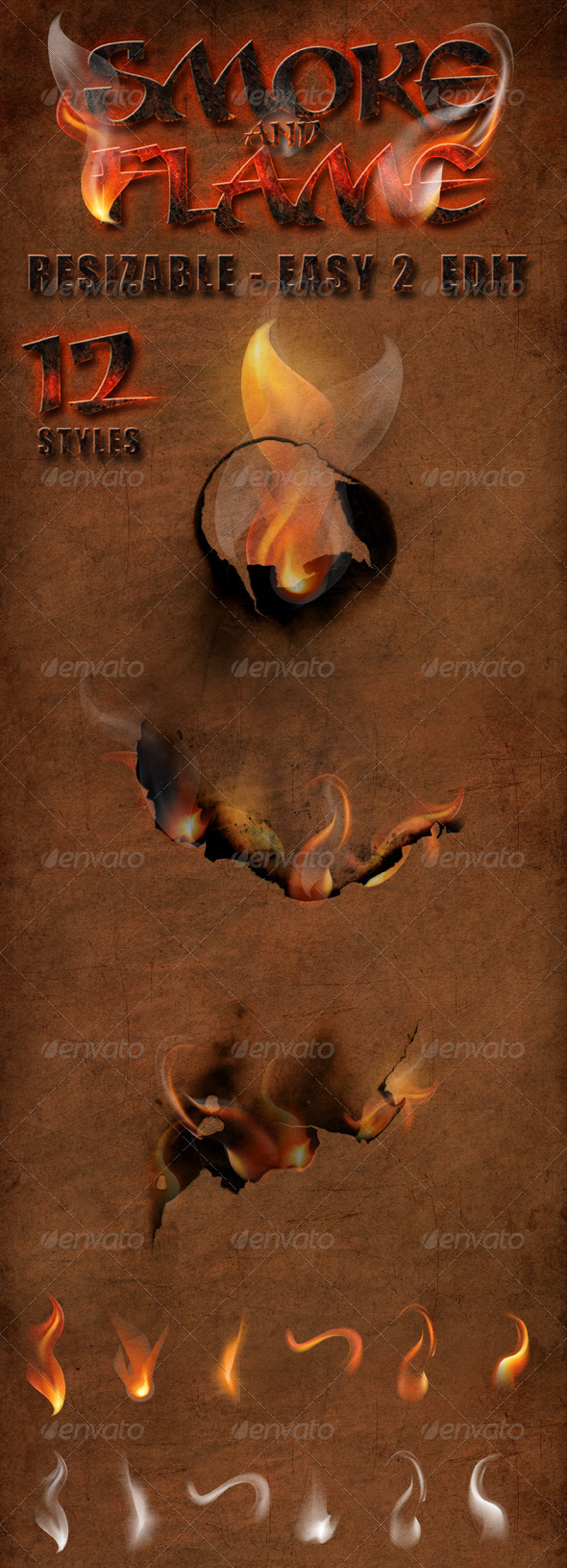 Smoke and Flames - Decorative Graphics