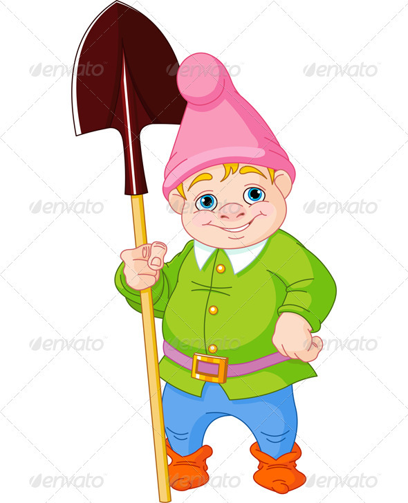 Garden Gnome with shovel by Dazdraperma | GraphicRiver