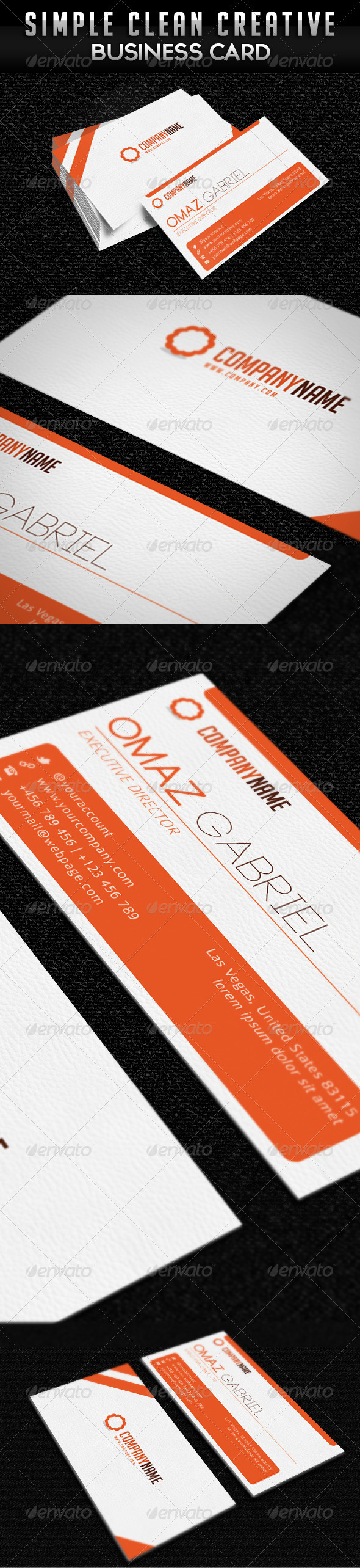 Simple Clean Minimalist Business Card - Corporate Business Cards